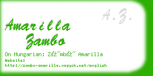 amarilla zambo business card